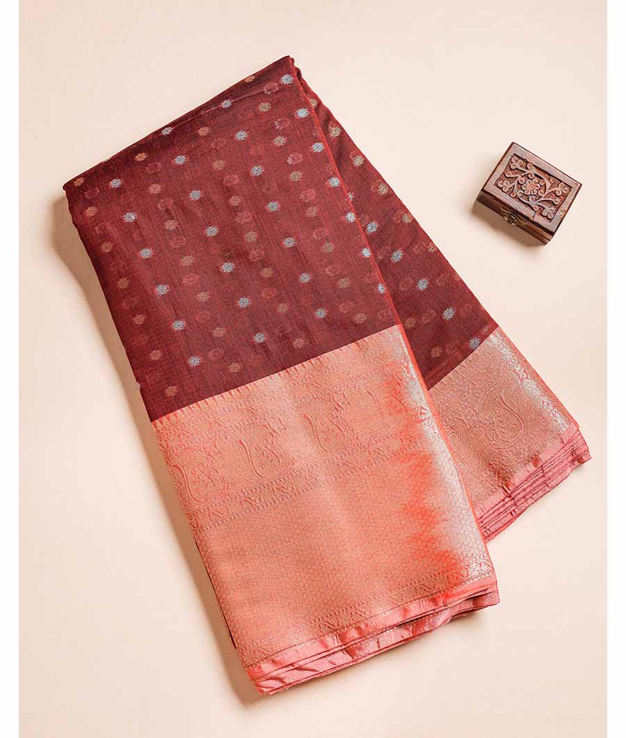 COTTON SILK NARYANPET BORDER FABRIC