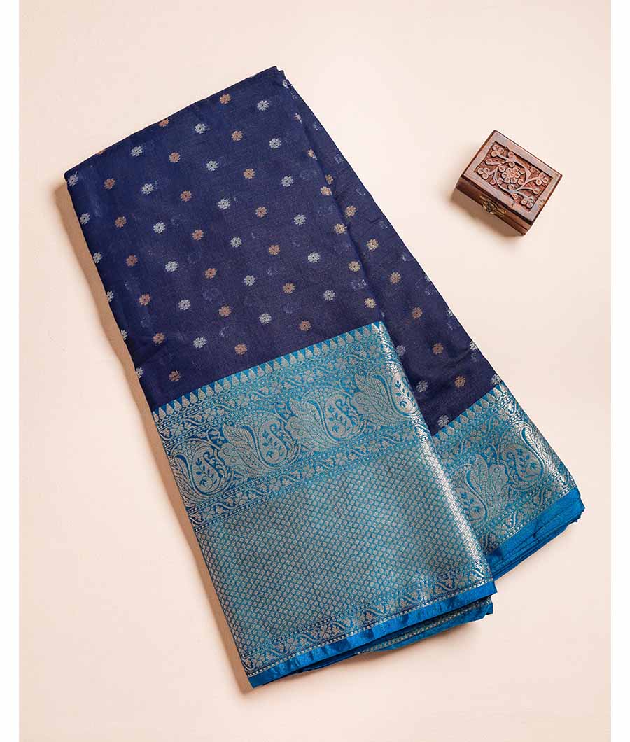 COTTON SILK NARYANPET BORDER FABRIC