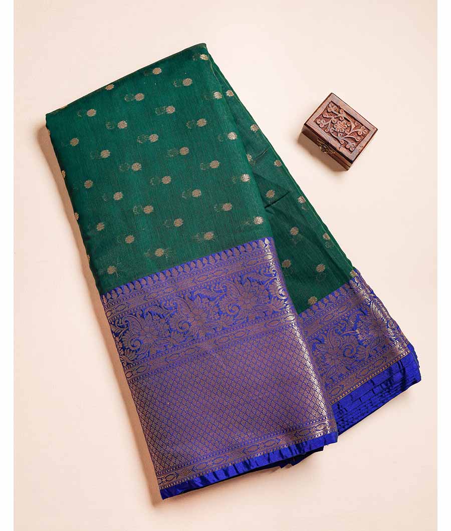 COTTON SILK NARYANPET BORDER FABRIC