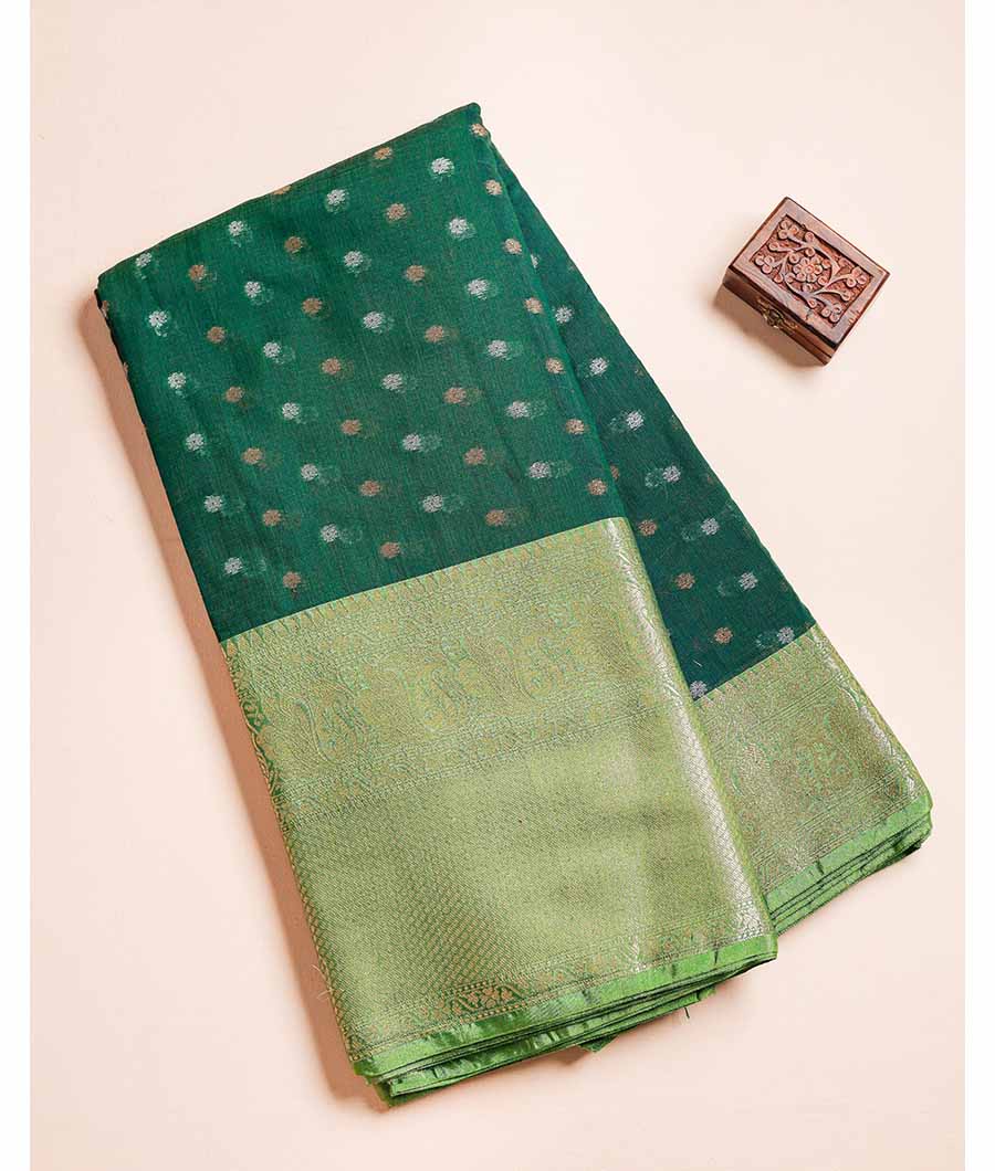 COTTON SILK NARYANPET BORDER FABRIC