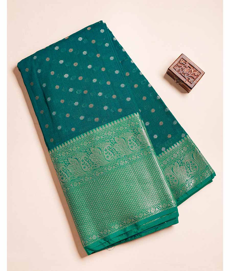 COTTON SILK NARYANPET BORDER FABRIC