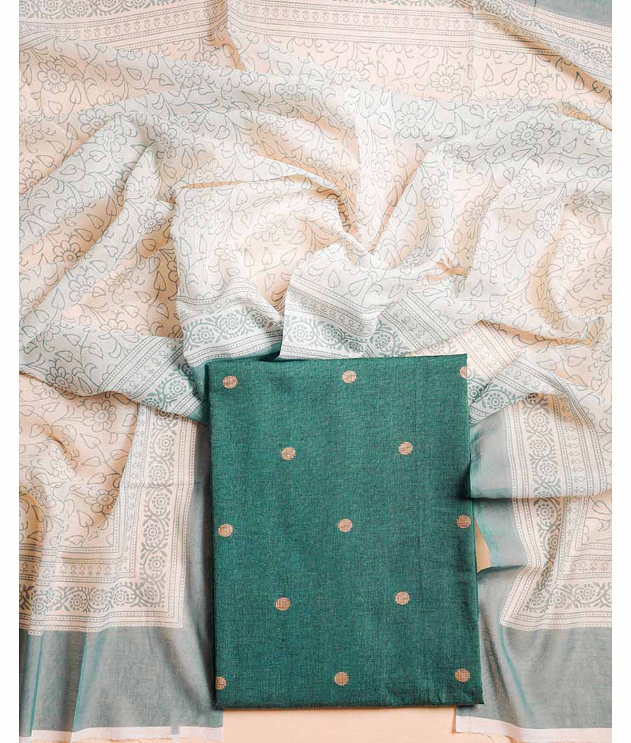 COTTON WOVEN WITH LINEN DUPATTA