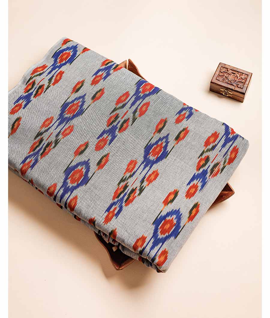 PURE HANDLOOM DOUBLE IKAT COTTON FABRIC