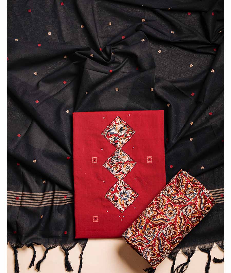 PURE KALAMKARI PATCHWORK COTTON SUIT SET