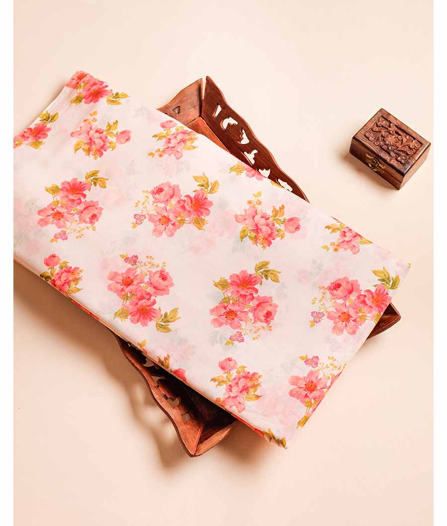 PURE MUL COTTON PRINTED FABRIC