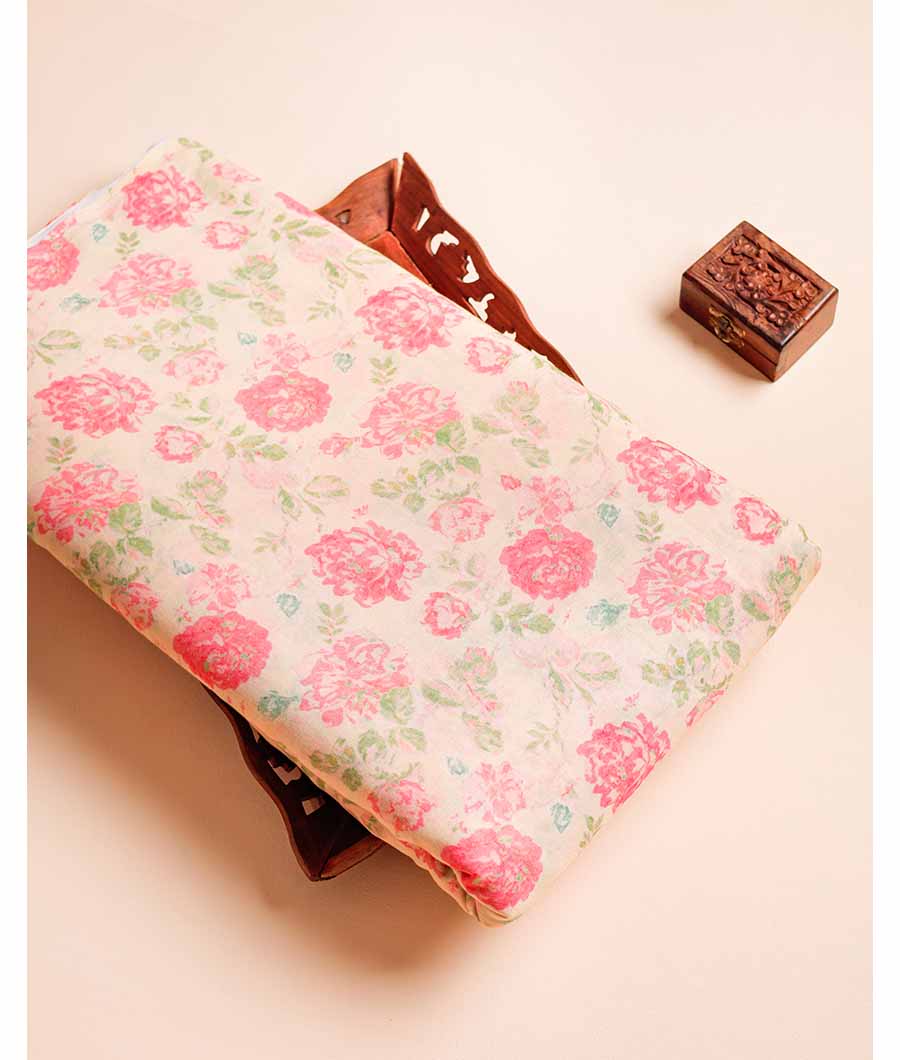 PURE MUL COTTON PRINTED FABRIC