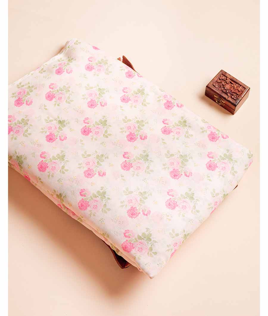 PURE MUL COTTON PRINTED FABRIC