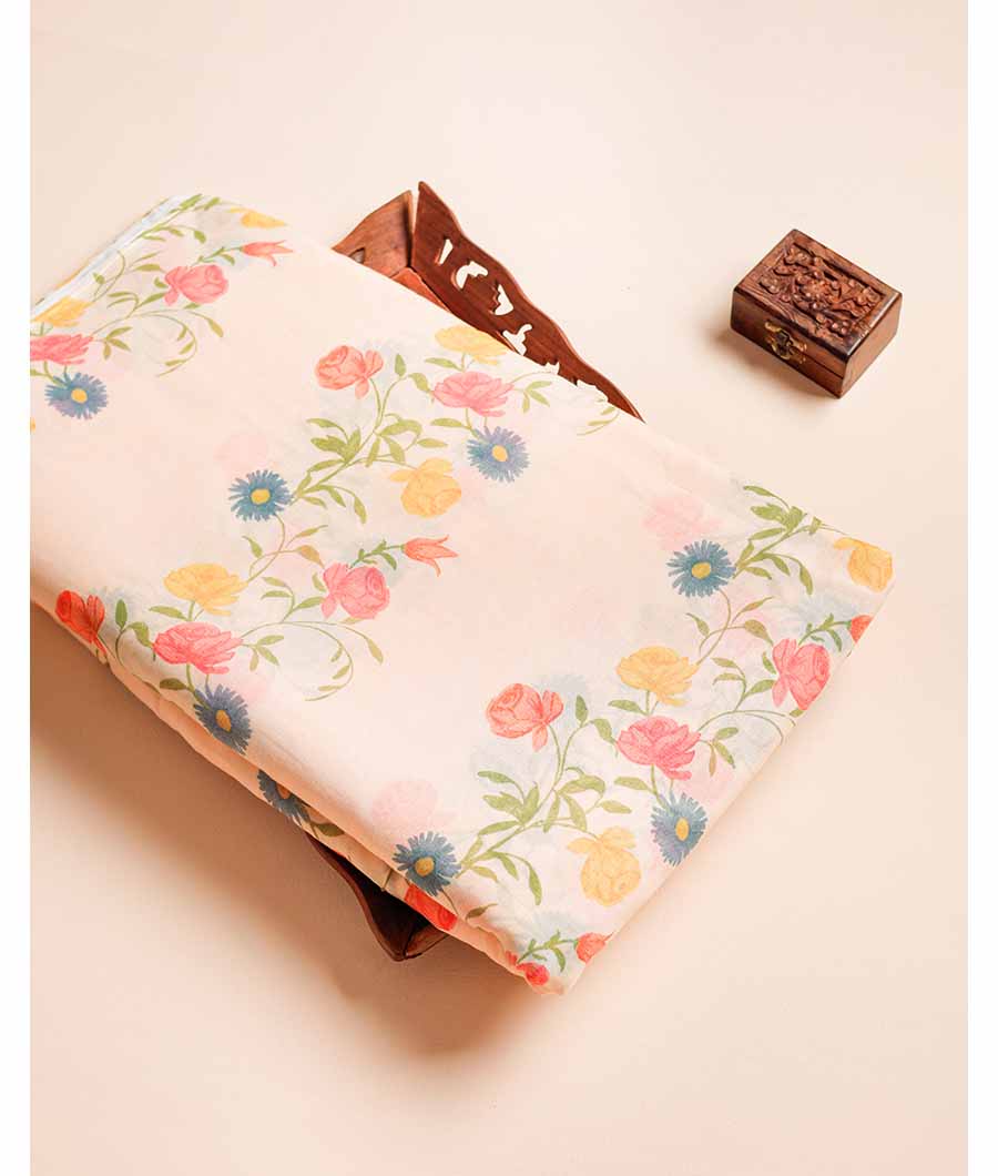 PURE MUL COTTON PRINTED FABRIC