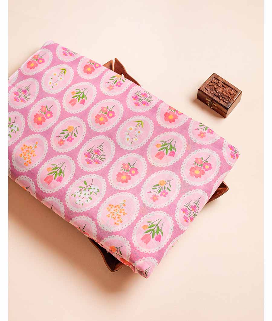 PURE MUL COTTON PRINTED FABRIC