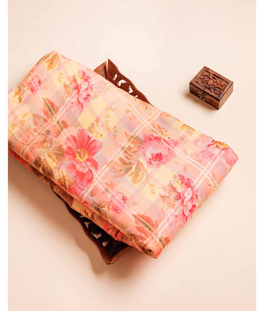 PURE MUL COTTON PRINTED FABRIC