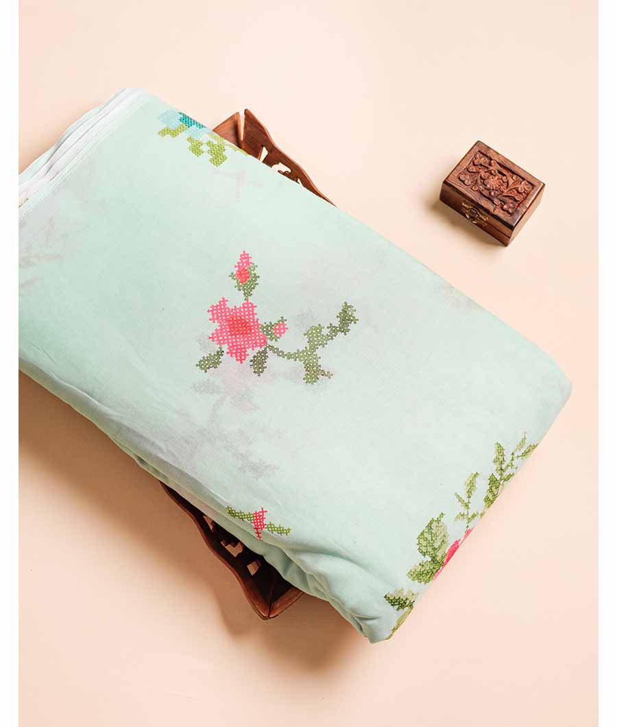 PURE MUL COTTON PRINTED FABRIC