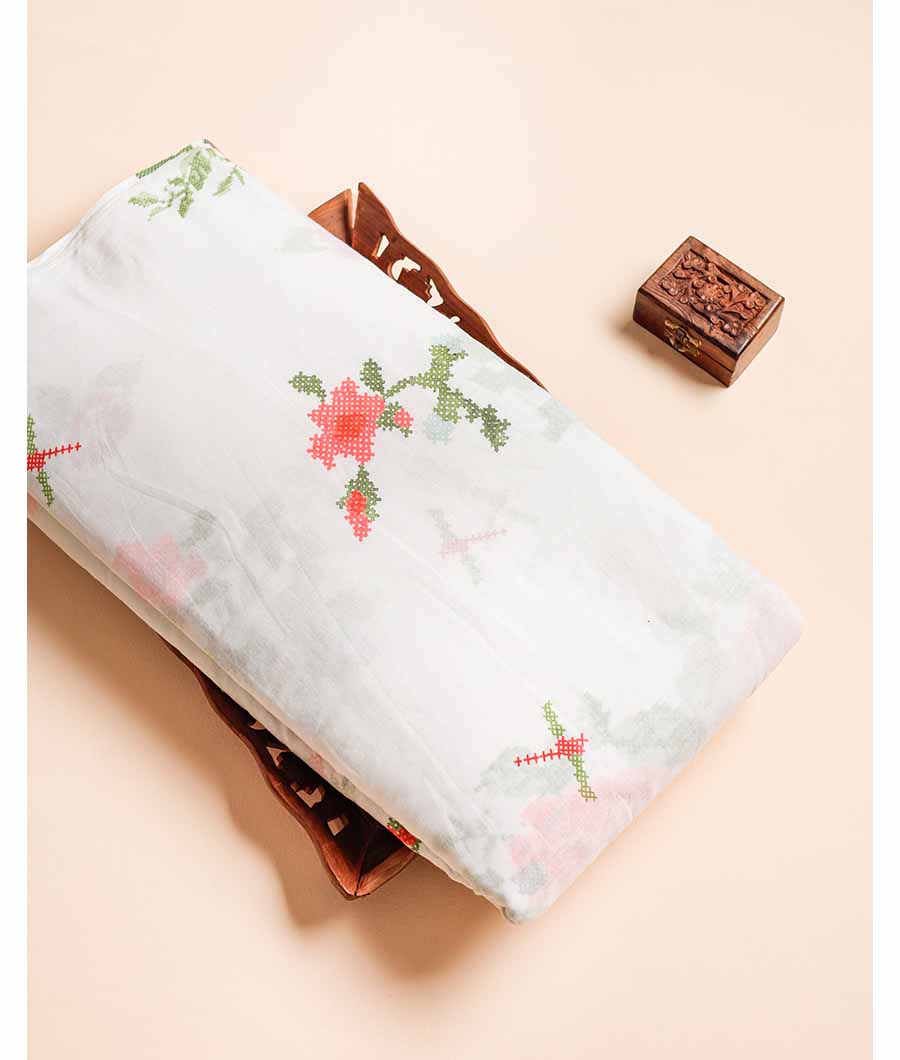 PURE MUL COTTON PRINTED FABRIC