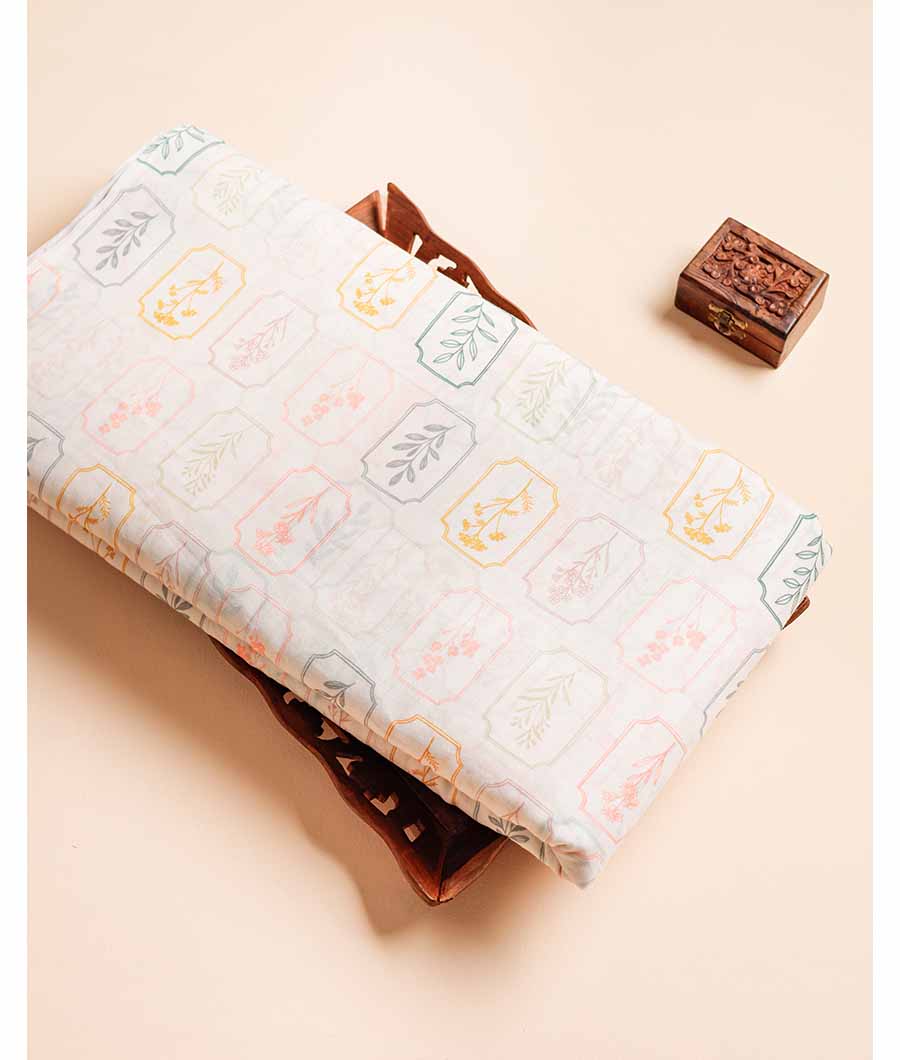 PURE MUL COTTON PRINTED FABRIC