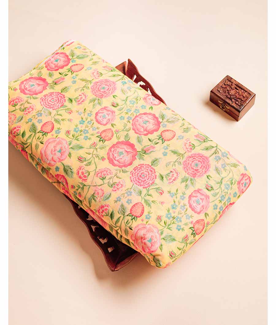 PURE MUL COTTON PRINTED FABRIC