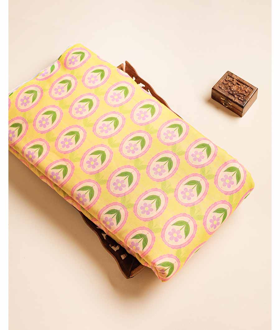 PURE MUL COTTON PRINTED FABRIC