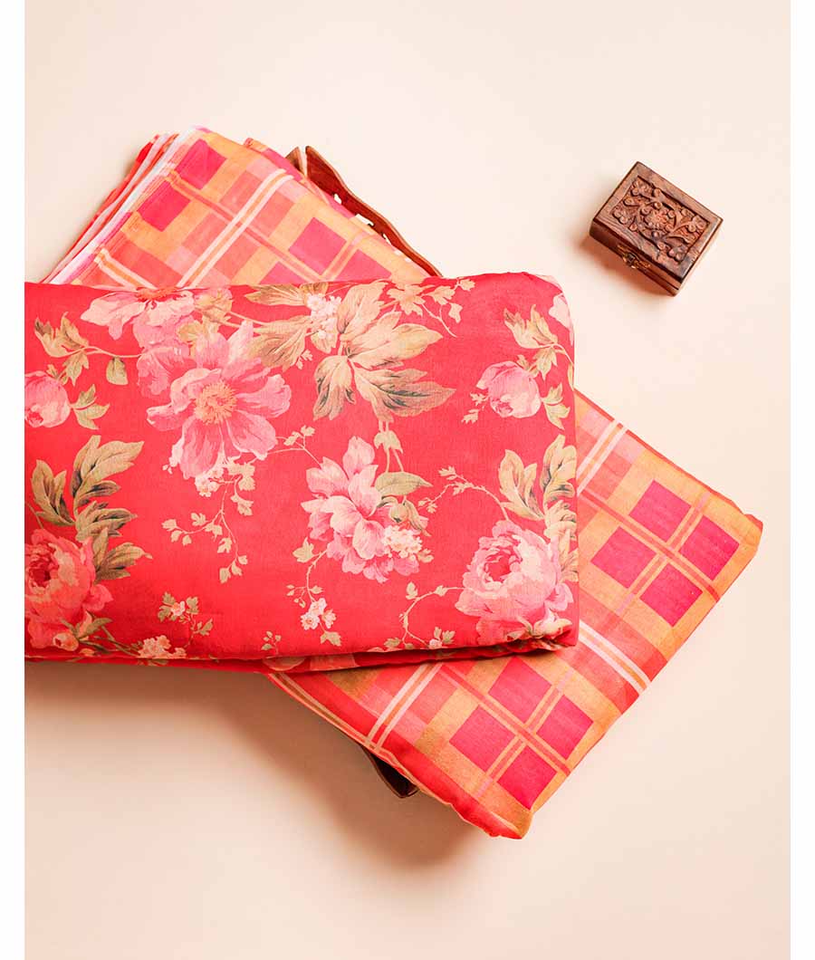 PURE MUL COTTON PRINTED FABRIC