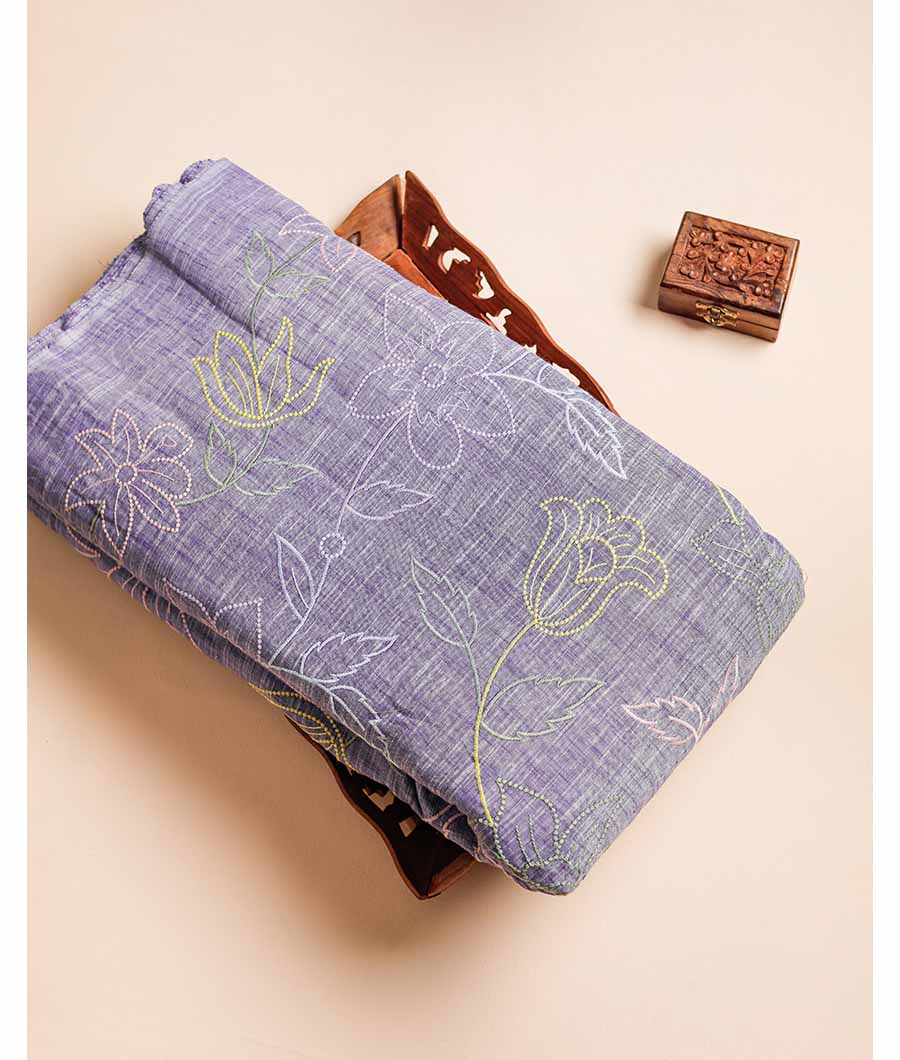 COTTON SLUB EMBROIDERY FABRIC