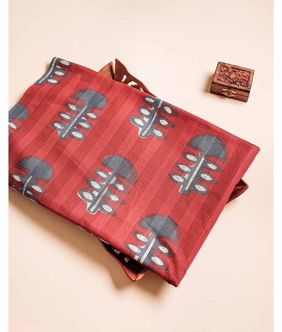COTTON DOBBY PRINTED FABRIC