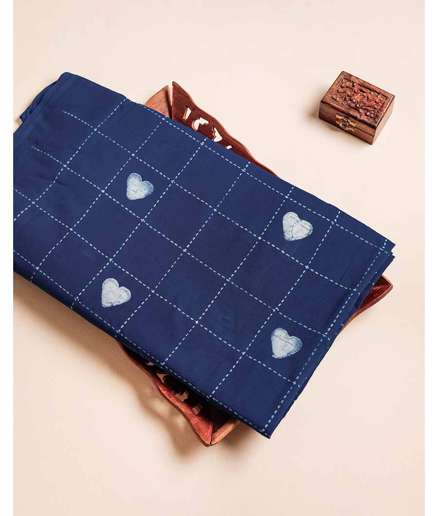 HANDBLOCK INDIGO PRINTED FABRIC
