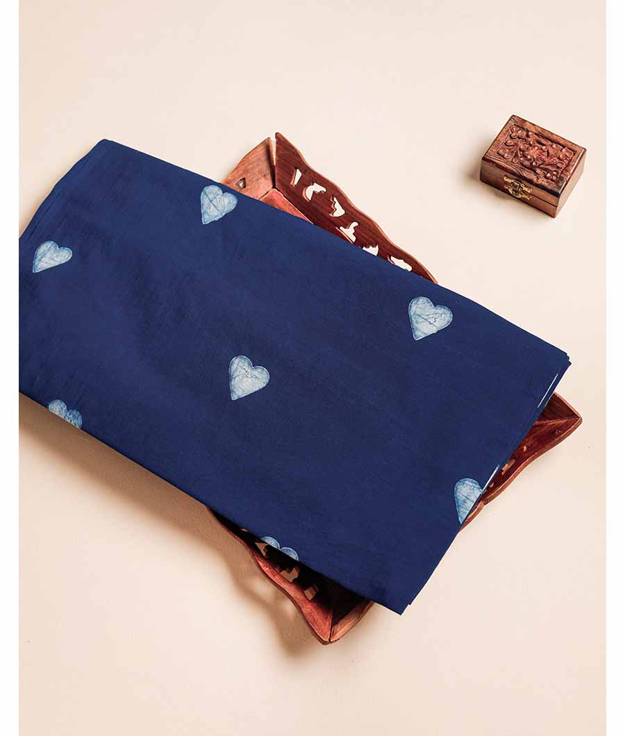 HANDBLOCK INDIGO PRINTED FABRIC