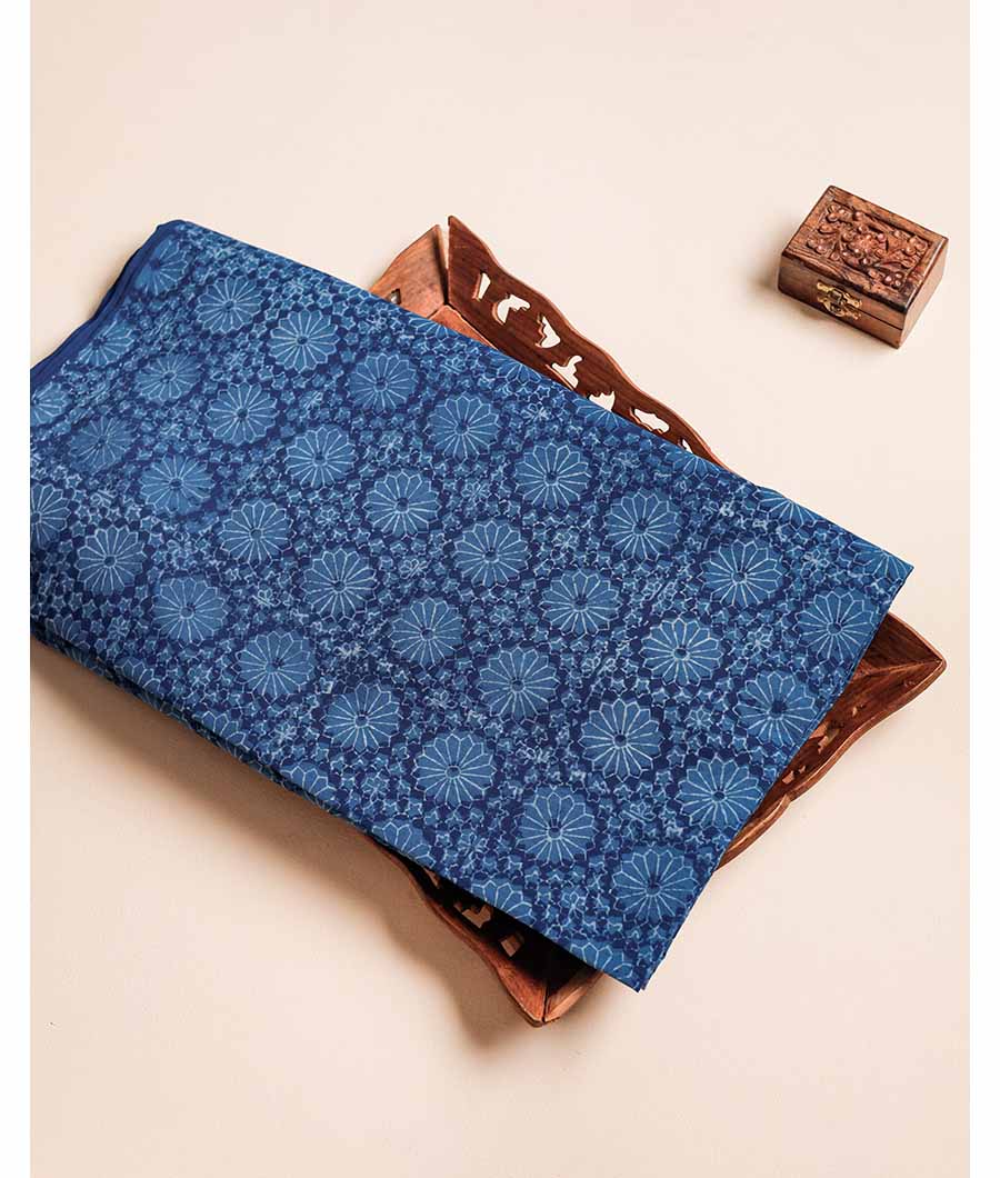 HANDBLOCK INDIGO PRINTED FABRIC