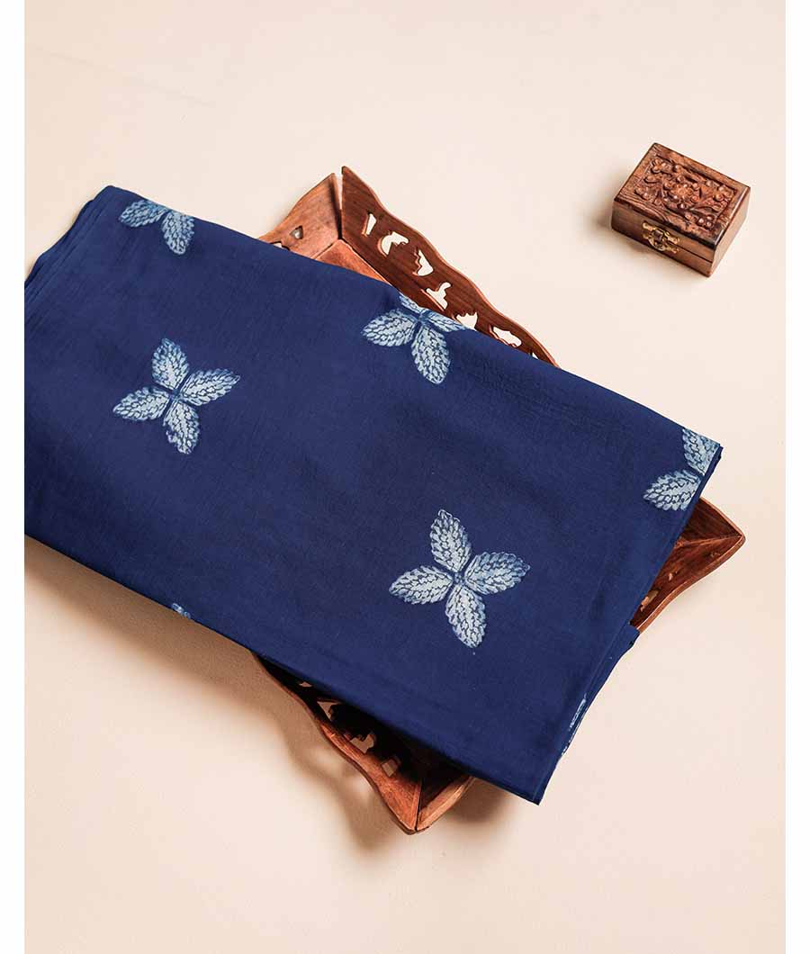 HANDBLOCK INDIGO PRINTED FABRIC
