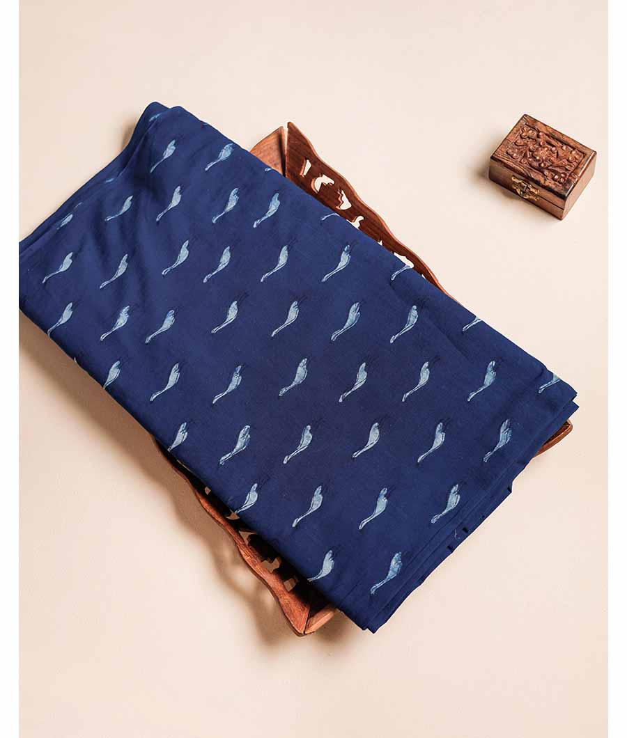 HANDBLOCK INDIGO PRINTED FABRIC