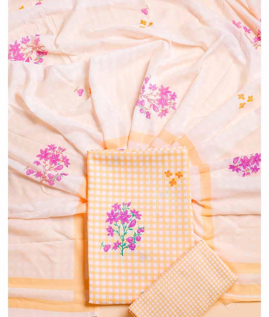 COTTON SUIT SET WITH MUL DUPATTA