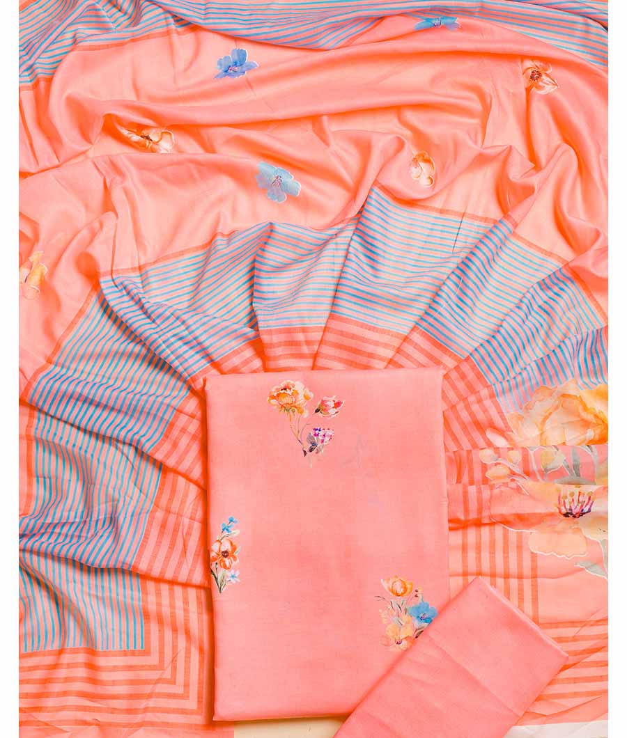 COTTON SUIT SET WITH MUL DUPATTA