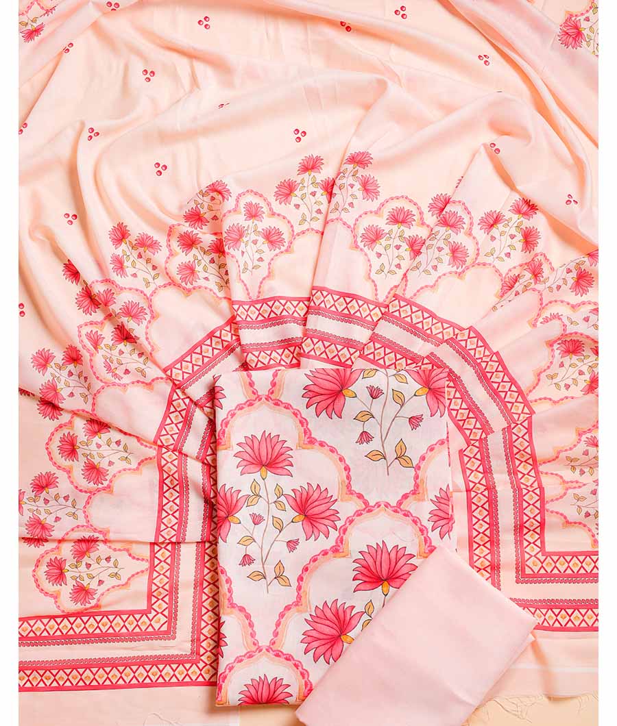 COTTON SUIT SET WITH MUL DUPATTA