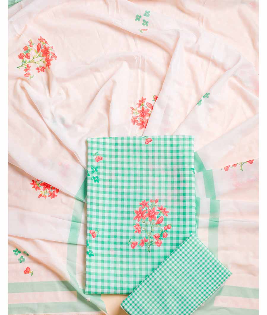 COTTON SUIT SET WITH MUL DUPATTA