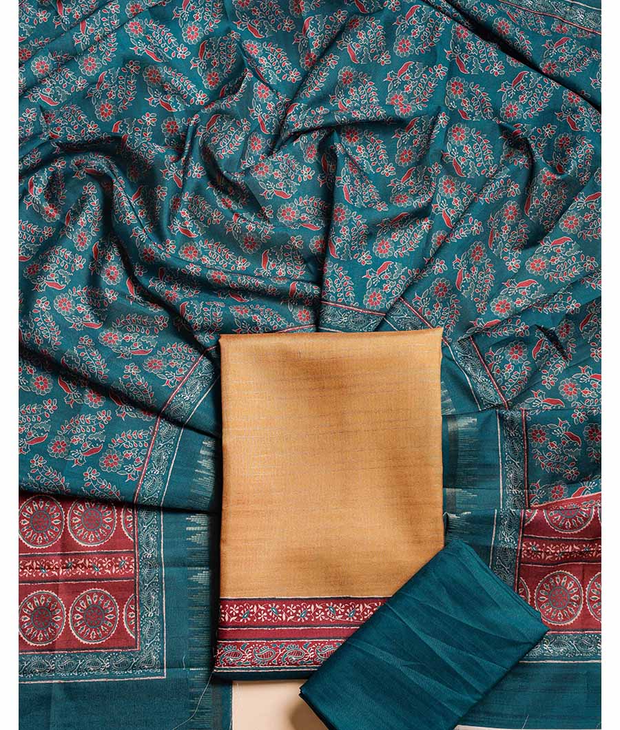 SEMI TUSSAR PRINTED SUIT SET