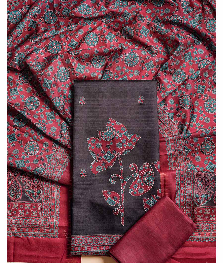SEMI TUSSAR PRINTED SUIT SET
