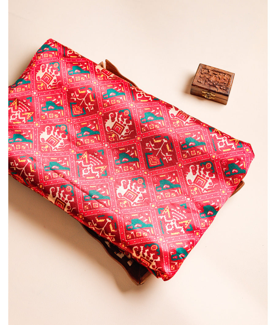 PURE MASHRU PATOLA PRINTED FABRIC