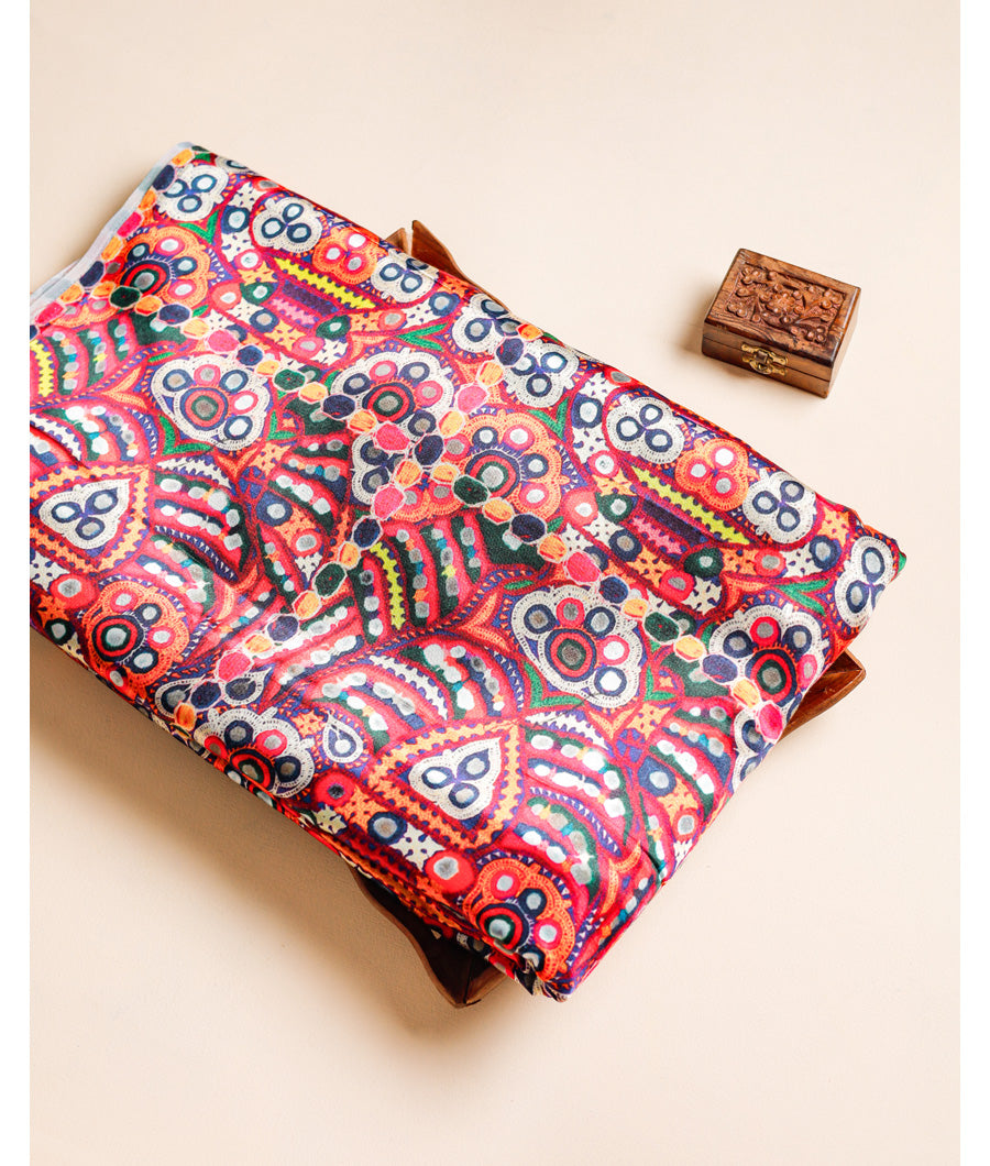 PURE MASHRU PATOLA PRINTED FABRIC
