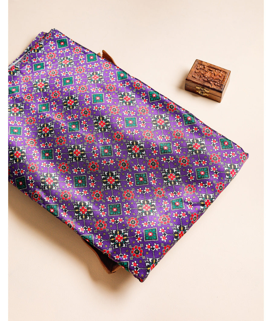 PURE MASHRU PATOLA PRINTED FABRIC