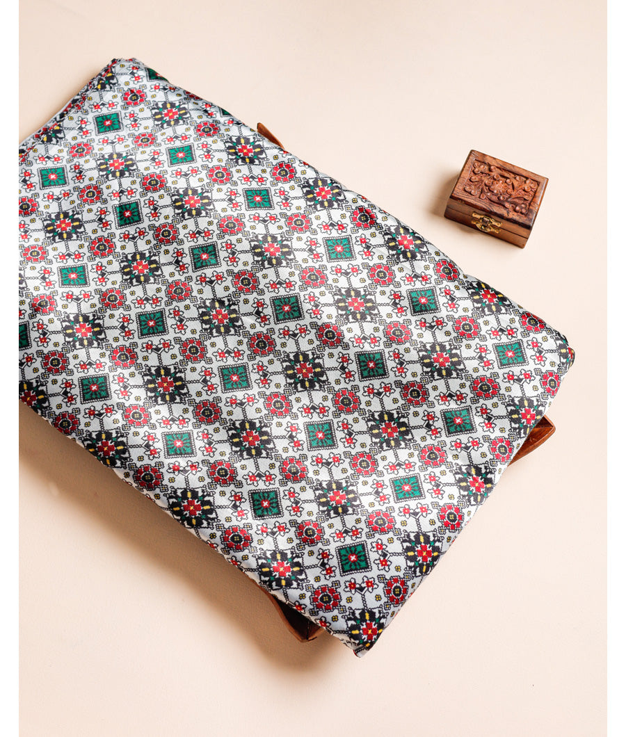 PURE MASHRU PATOLA PRINTED FABRIC
