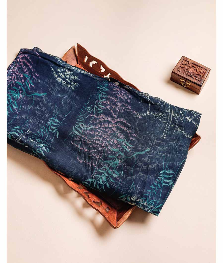 PURE JUTE VISCOSE SILK PRINTED FABRIC