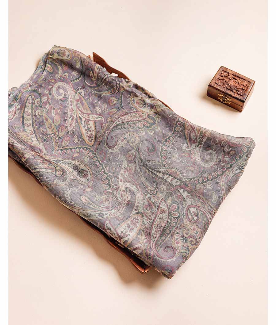 PURE JUTE VISCOSE SILK PRINTED FABRIC