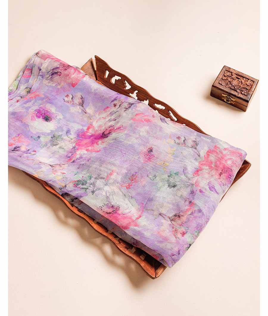 PURE JUTE VISCOSE SILK PRINTED FABRIC