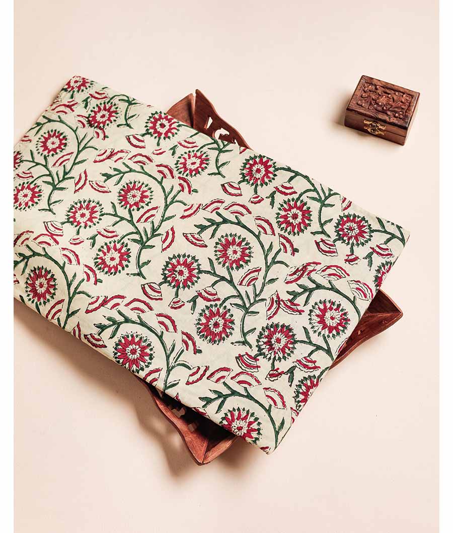 PURE HANDBLOCK PRINTED FABRIC