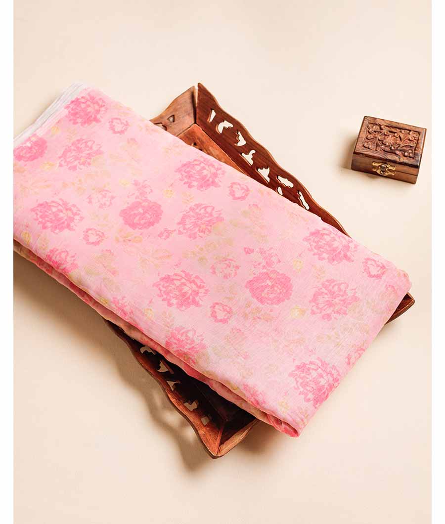 PURE BANARASI MUL CHANDERI PRINTED FABRIC