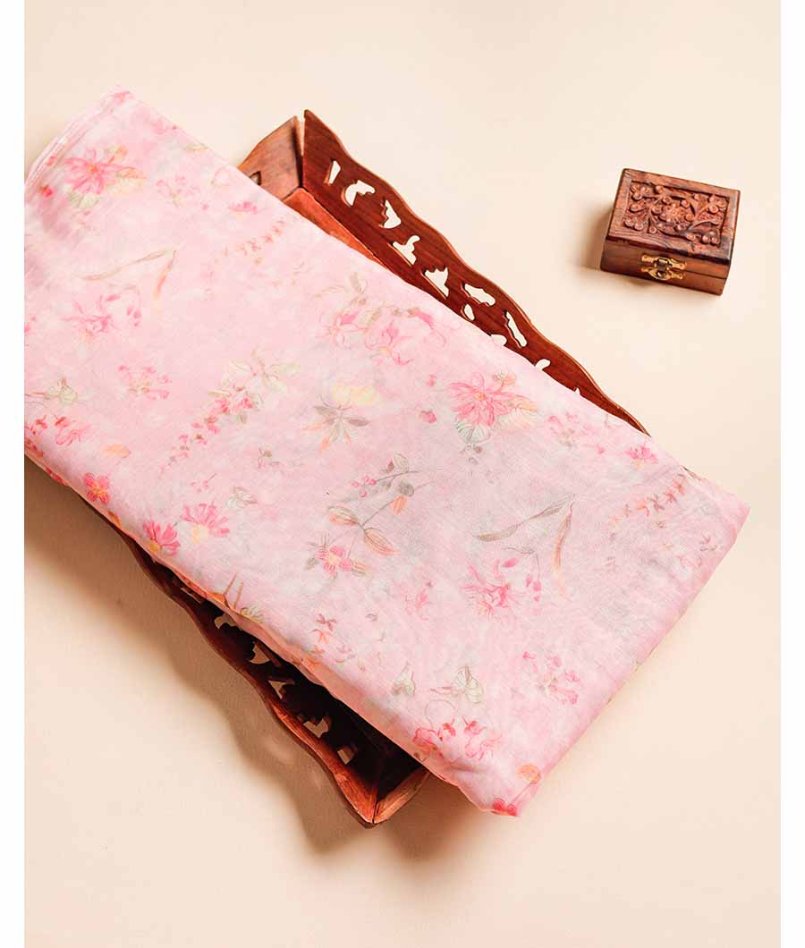 PURE BANARASI MUL CHANDERI PRINTED FABRIC