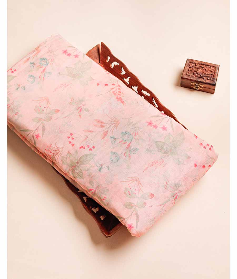 PURE BANARASI MUL CHANDERI PRINTED FABRIC