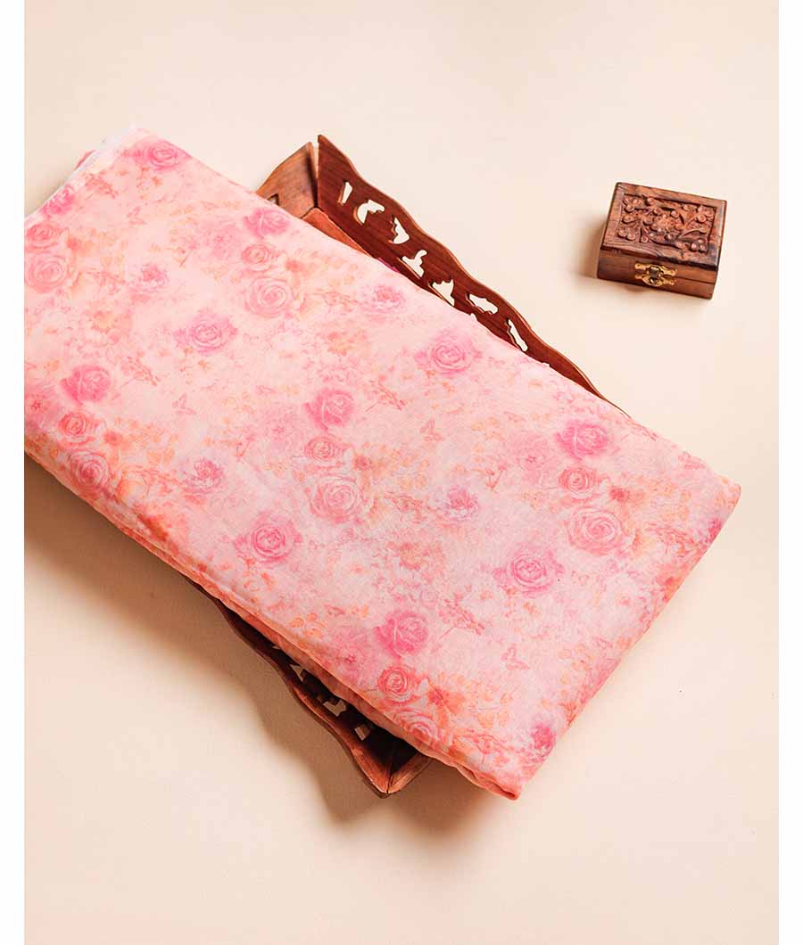 PURE BANARASI MUL CHANDERI PRINTED FABRIC