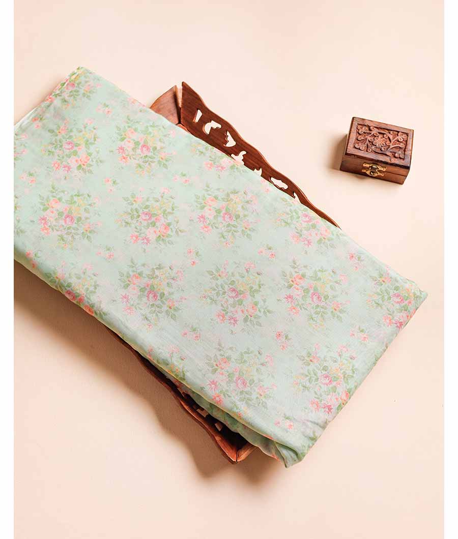 PURE BANARASI MUL CHANDERI PRINTED FABRIC