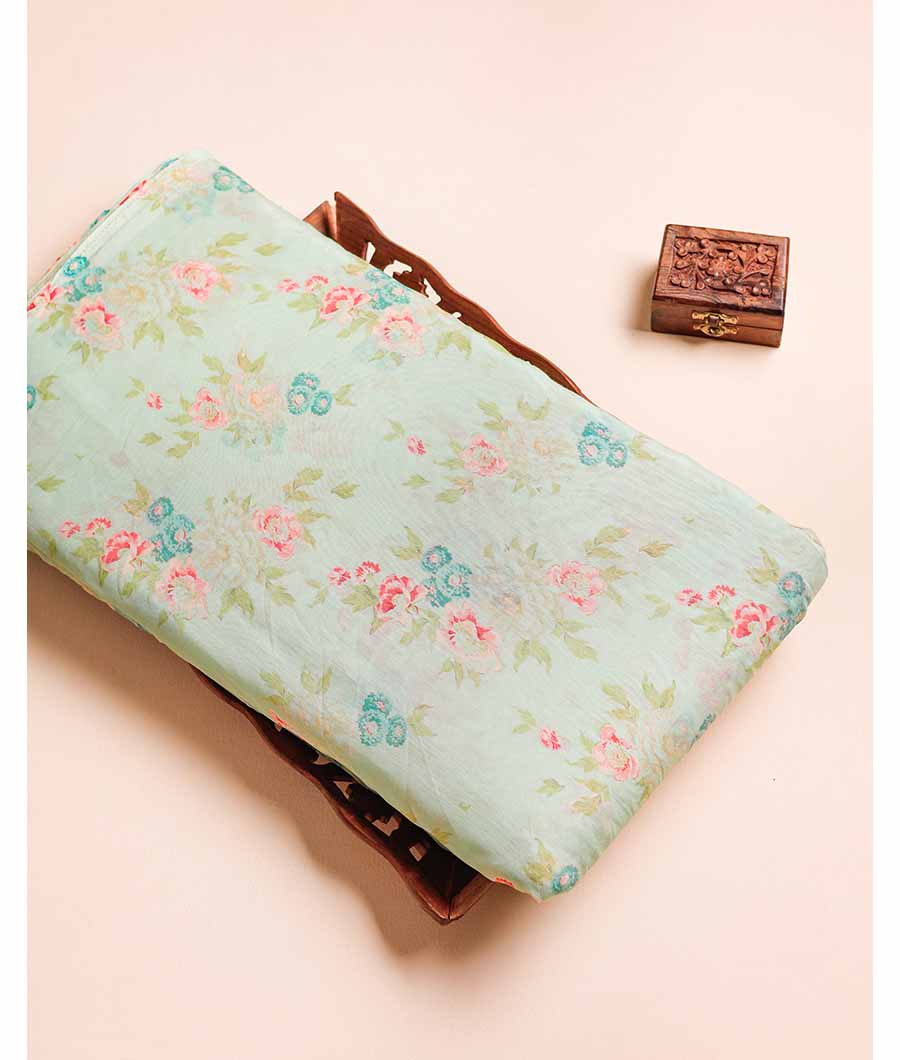 PURE BANARASI MUL CHANDERI PRINTED FABRIC