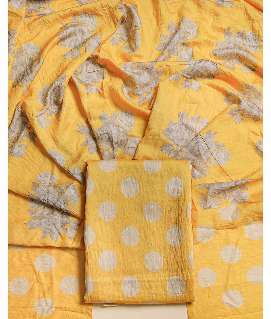 MOGRA CHANDERI POLKA SUIT SET
