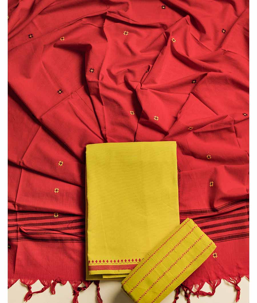 PURE COTTON HANDLOOM SUIT SET