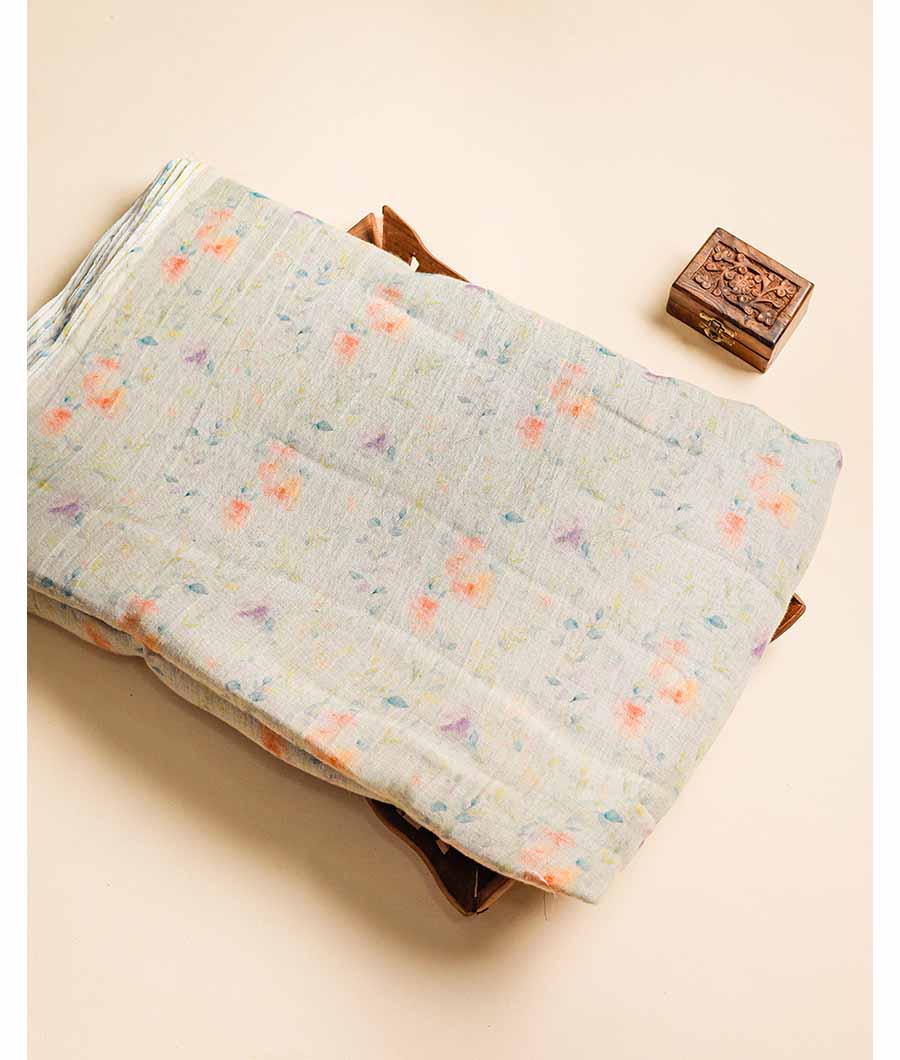 PURE COTTON JUTE DIGITAL PRINTED FABRIC